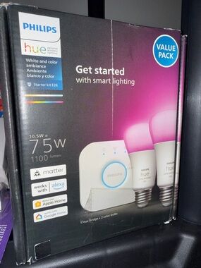 Philips Hue Smart Lighting Starter Kit - Black and Pink